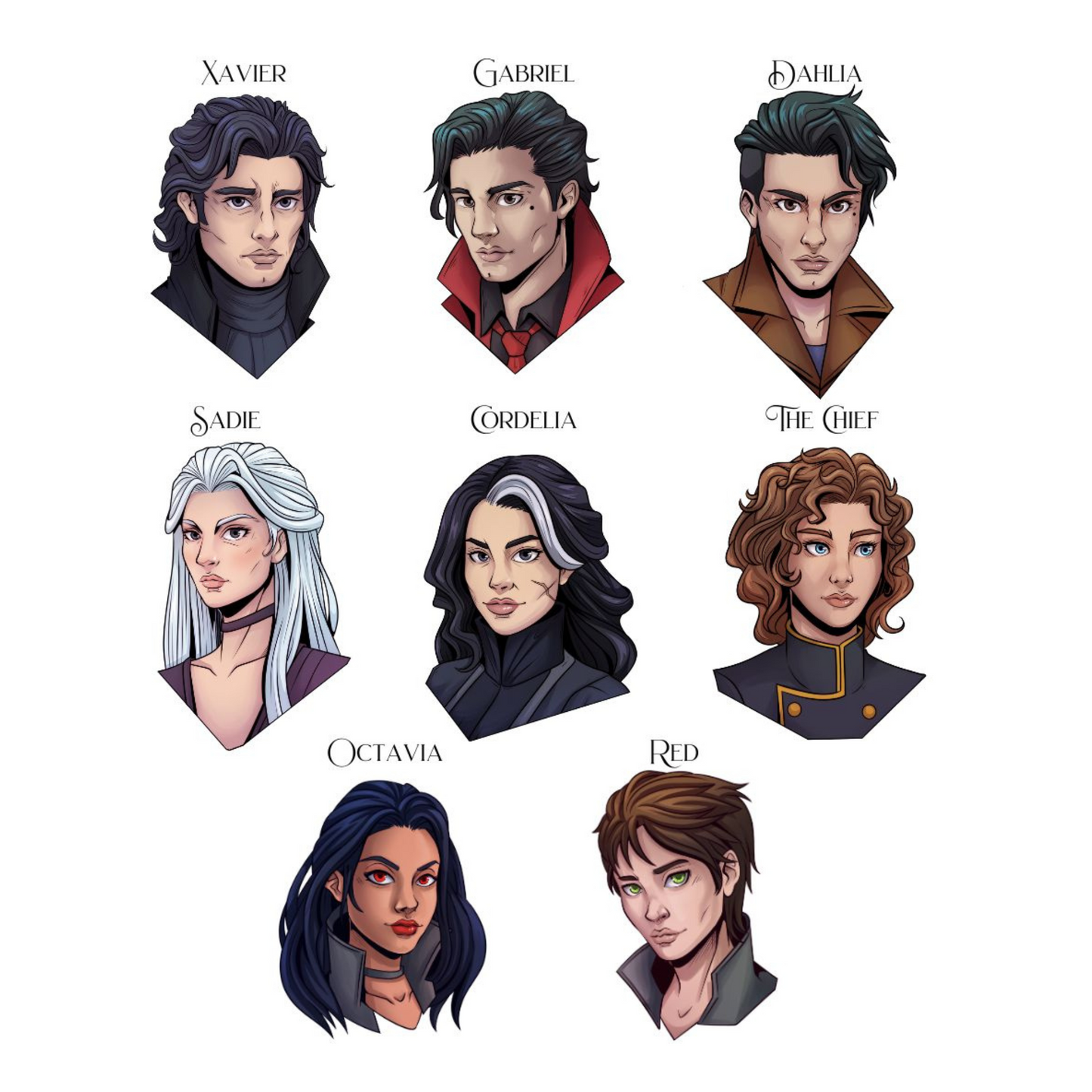 Kingdom of Immortal Lovers Character Stickers